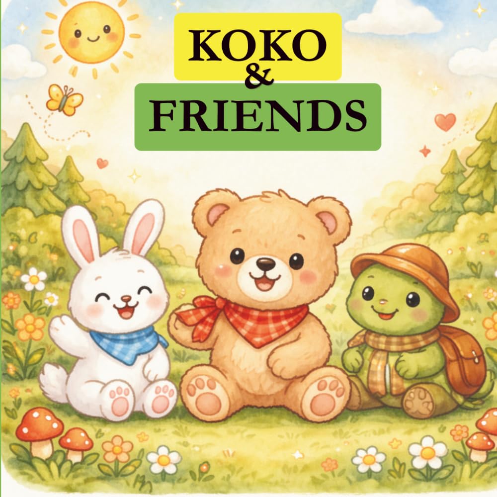 Koko & Friends: A Story for Kids with a Cute Teddy Bear (Few Coloring Pages Bonus) (Kids Story Books)