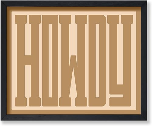Poster Master Howdy - Póster de tipografía beige retro, arte occidental, arte del salvaje oeste, arte moderno, regalo para hombres y mujeres,