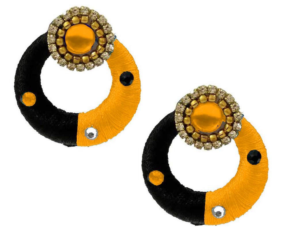 Double Silk Dori Chandbali Earring
