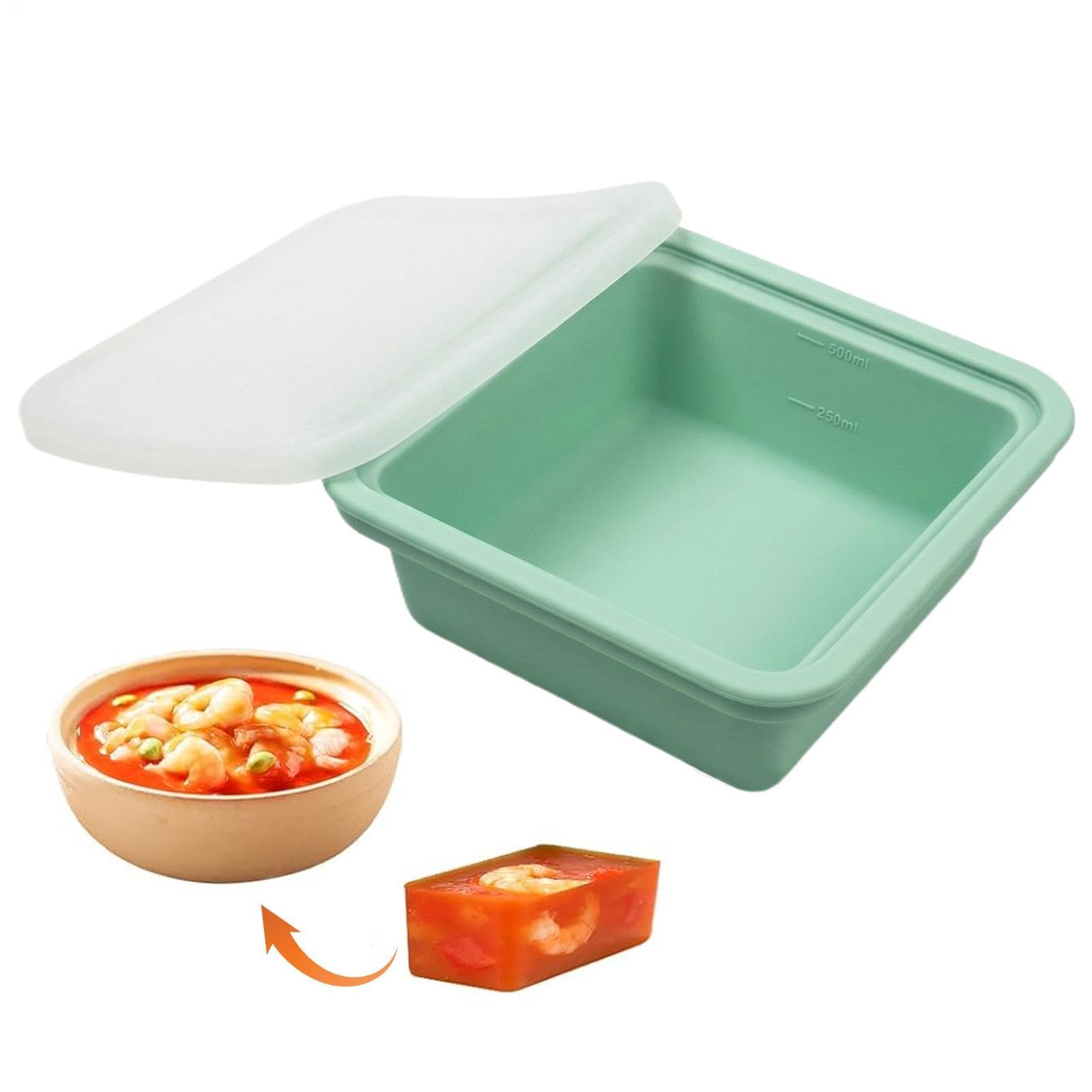 Amazon.co.jp: 冷凍庫用スープ型、500ml 食品グレード 蓋付き簡単