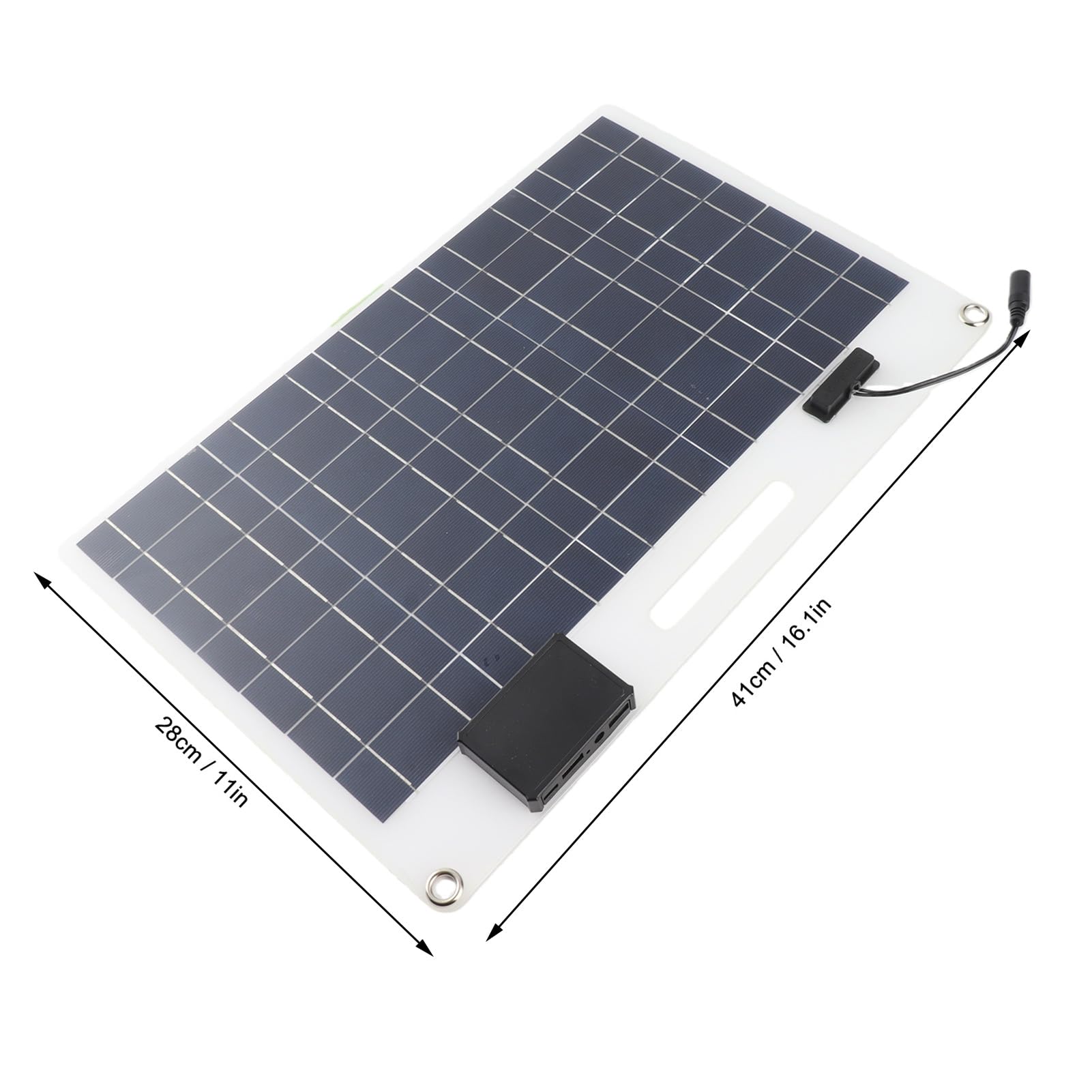 Kit de Panel Solar de 100 W, Panel Solar Portátil Monocristalino de 12V 24V con Controlador de Carga de 100 A, Cargador Solar para Vehículos Recreativos, Marinos, Remolques