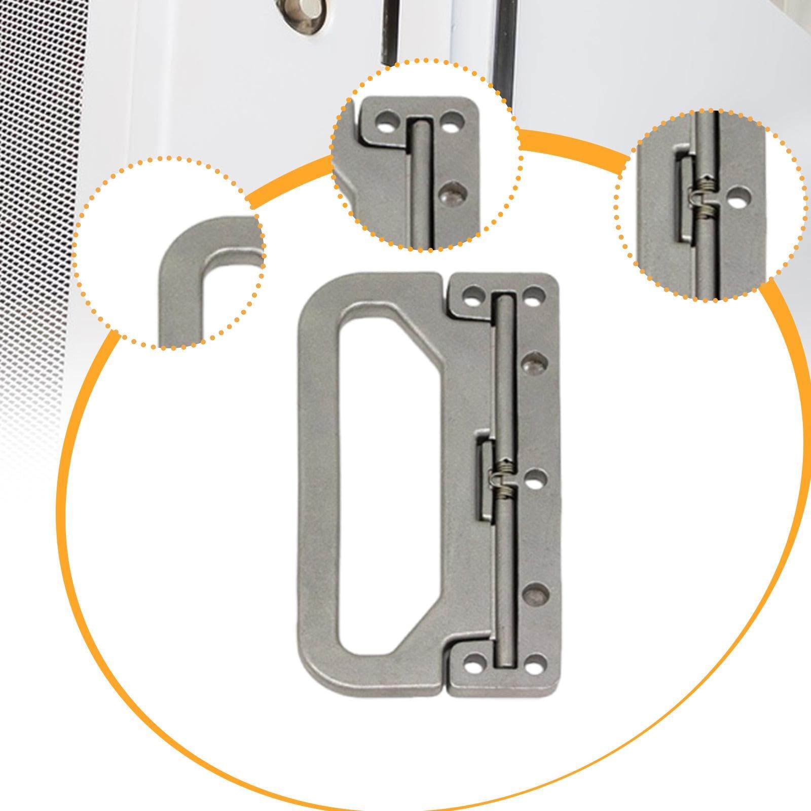 Fenteer Chest Handle Industrial Box Pull Handle Easy to Install Metal Folding Sturdy Handles Heavy Duty for Case Storage Cabinet