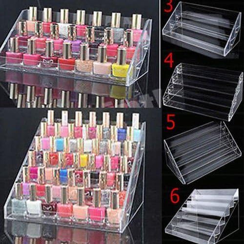 P&B Nagellackständer Aus Metall – 8 Etagen, Weiß, Ca. 39,5x34x38 Cm – Für Bis Zu 80 Flaschen