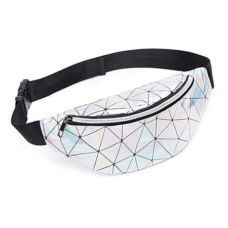 PALAY Waist Bag Ladies Outdoor Summer Sports Lightweight Waist Bag Silver