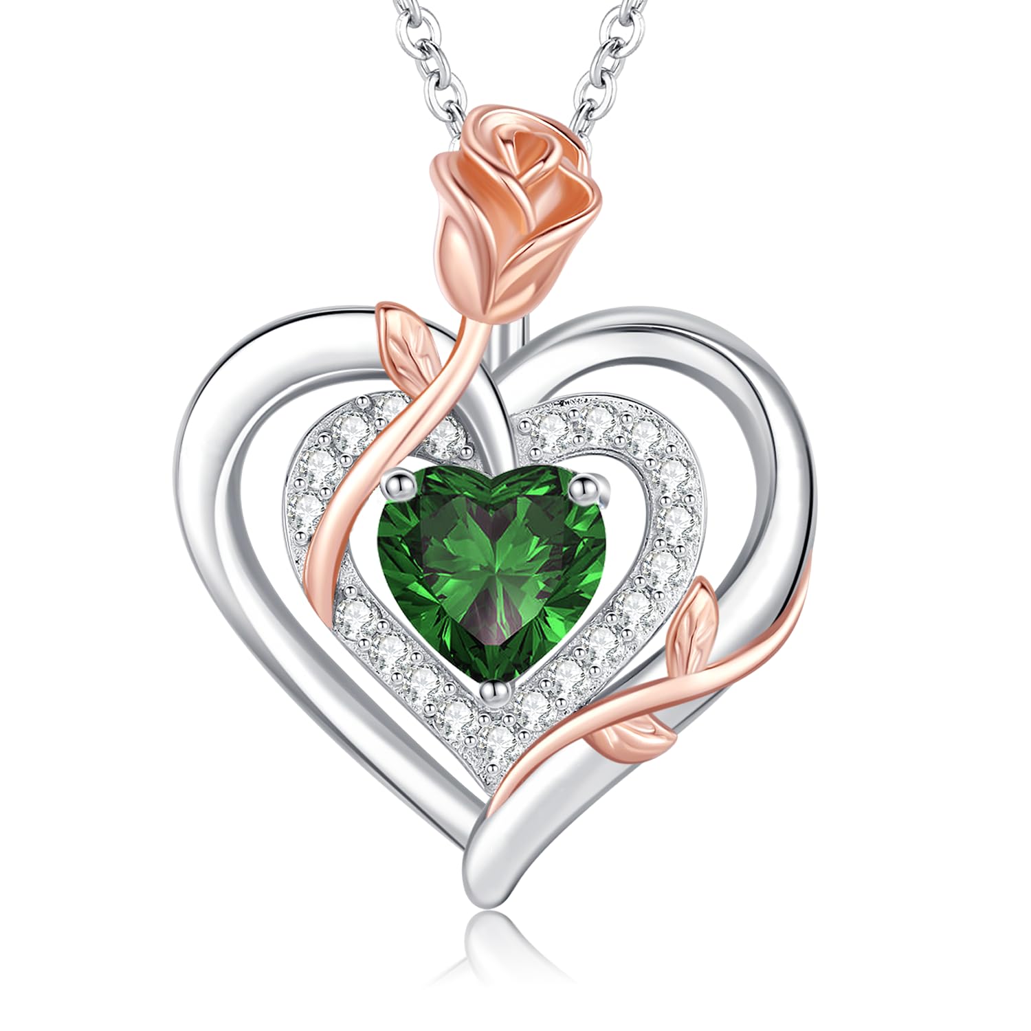 I Love You ketting met rode roos - romantische geschenken voor haar vrouw vriendin op verjaardag Valentijnsdag verjaardagscadeaus voor vrouwen moeder H | NL