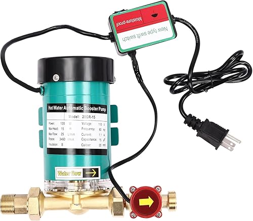 Pressure Pumps,115V60Hz 1 inch Outlet 120W Water Pressure Booster Pump,Automatic Household Shower Booster Pump with Water Flow Switch for Home