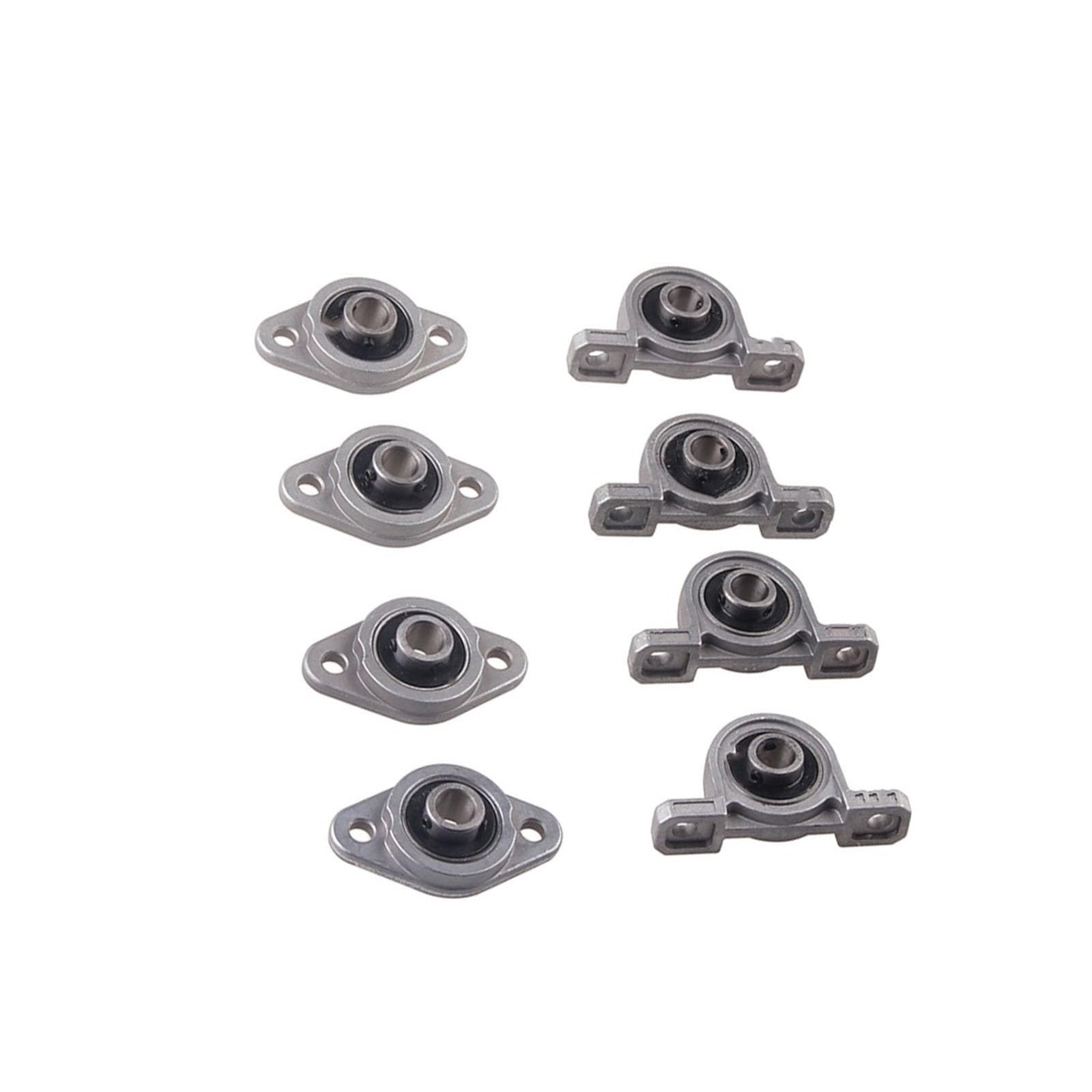 Block Bearing, Zinc Alloy Roller Bearing Mounted Ball Bearing, Solid Cast Iron Base For Secure Attachment To The Guided Shaft (8mm