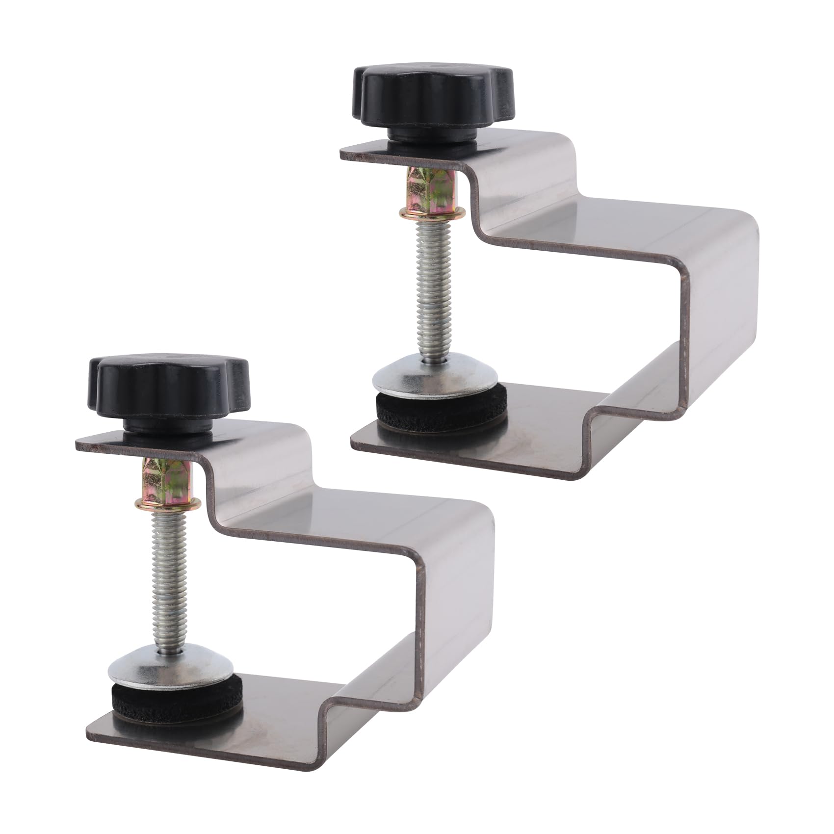 Aisuoka 2Pcs Drawer Front Installation Clamps Stainless Steel Cabinet Installation Clamps Tools Cabinet Hardware Fixtures Clamps For Drawer Front Panel Installation