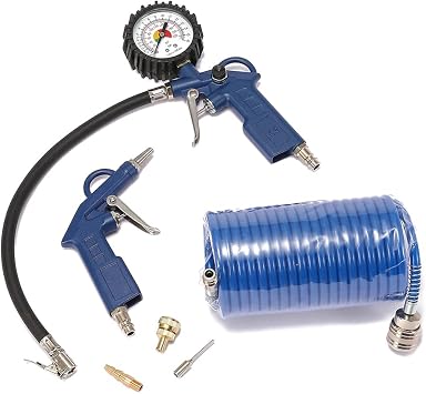 Air Tool kit 6 Pcs Compressed Air Set Pneumatic Compressor accesories ToolDark Blue