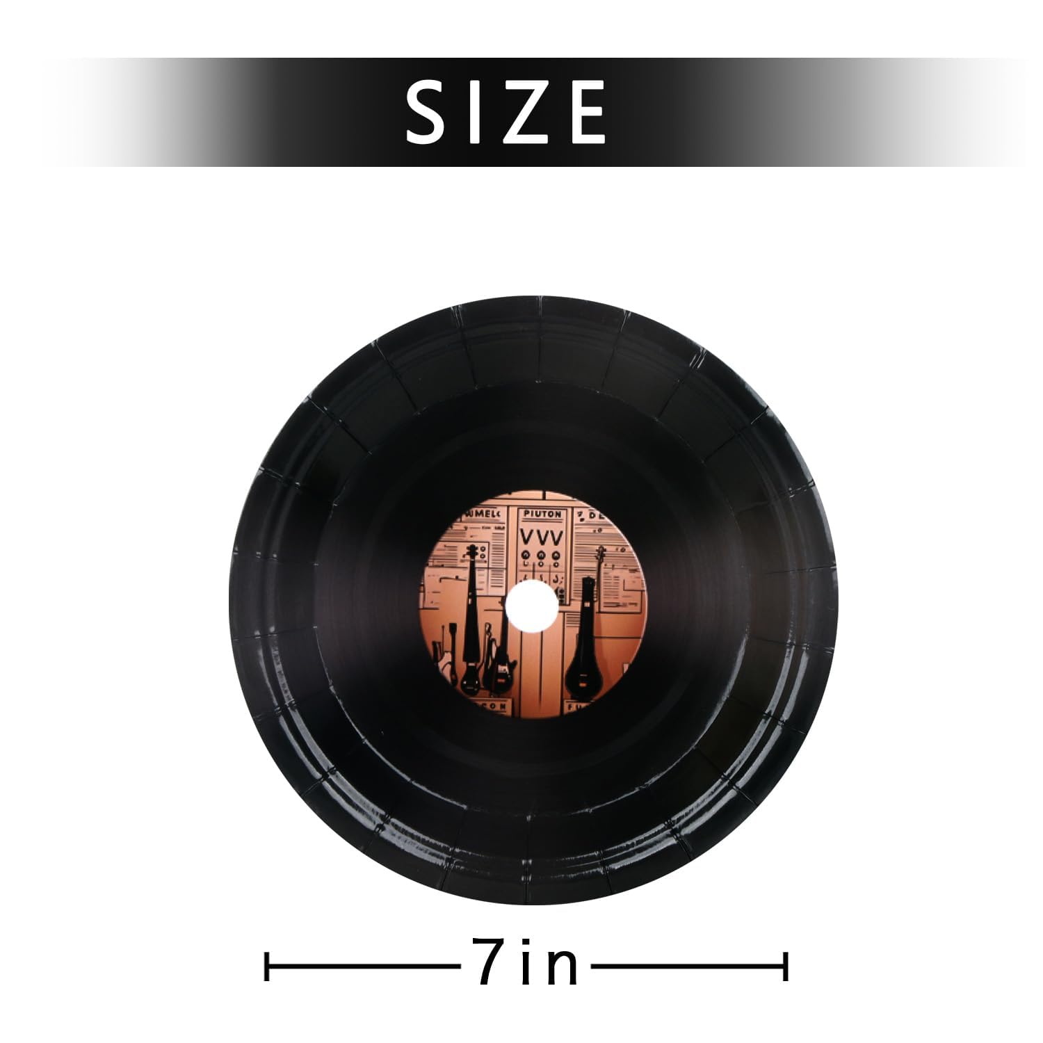 Amazon.co.jp: Pandecor レコード使い捨て紙皿 50枚 7インチ ケーキ