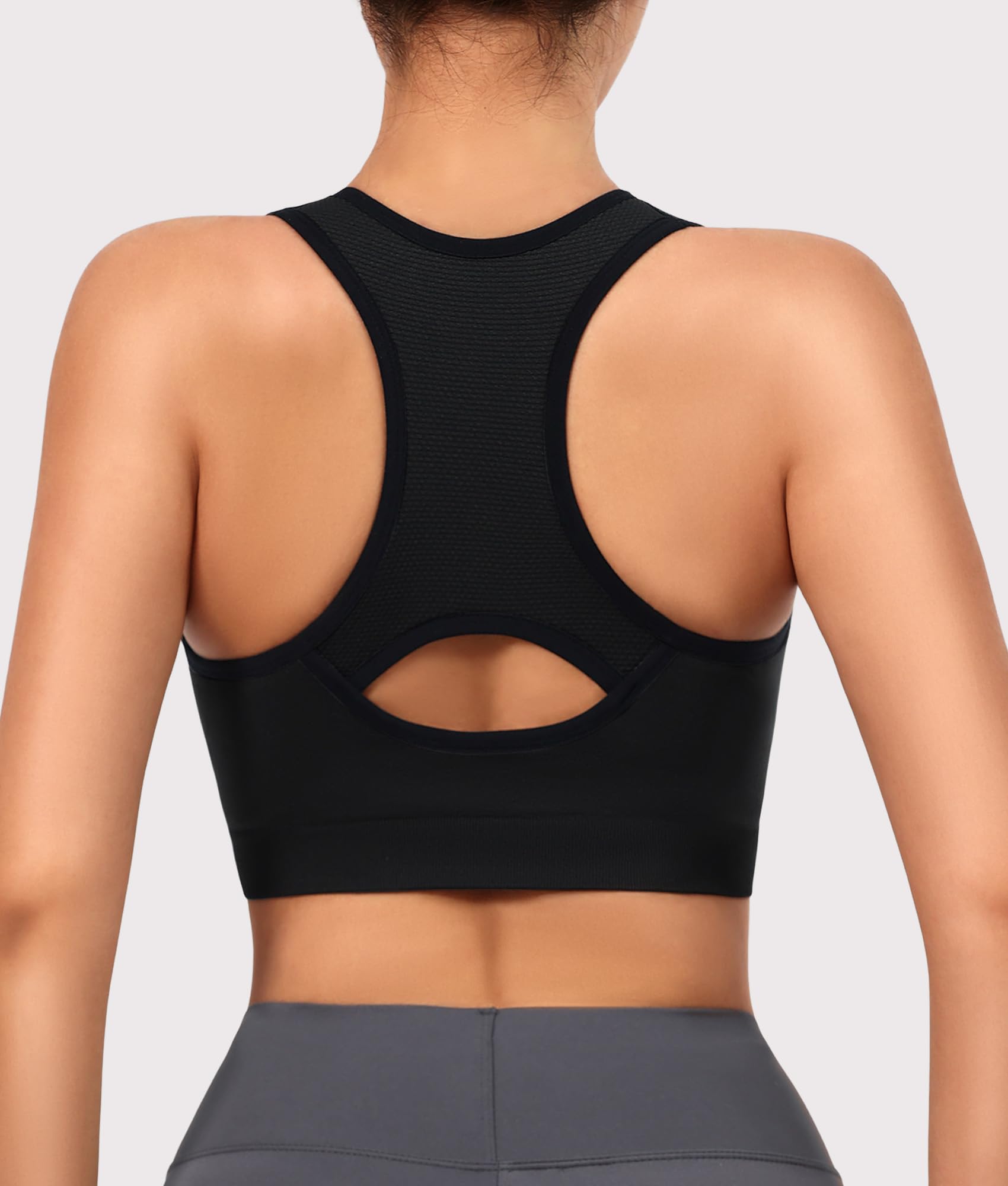 Damen Racerback Sport-BHs High Impact Workout Yoga Gym Fitness BH