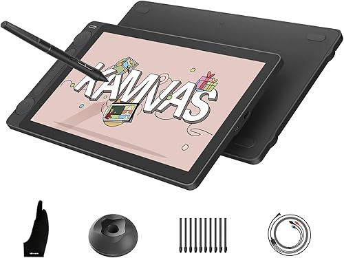 Miniatura 12 de HUION Tableta de dibujo con pantalla completamente laminada de arte Kamvas 13 (Gen 3) SE Tableta gráfica con vidrio de lona antirreflejo, pantalla