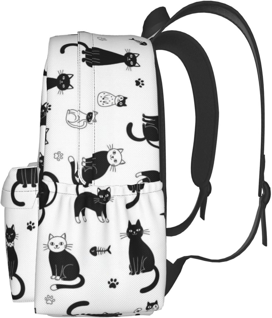 Fashion Travel Backpack Compatible with Funny Black Cats, Laptop Backpack with Laptop Compartment Water Resistant College High Backpack Gym Bag for Men Women