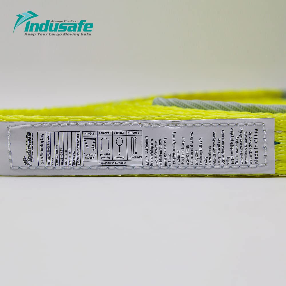 2" x 9' Poly Web Sling Cinghia di sollevamento per la costruzione 6000lbs verticale per Rigging Moving Traino Sollevamento Attrezzi da lavoro