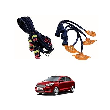 PRIKNIK LED Grille Lights Amber Yellow Grill Led with Fuse Adapter Wiring Harness Kit (4PCS, Amber Shell with Amber Light) Compatible with Aspire