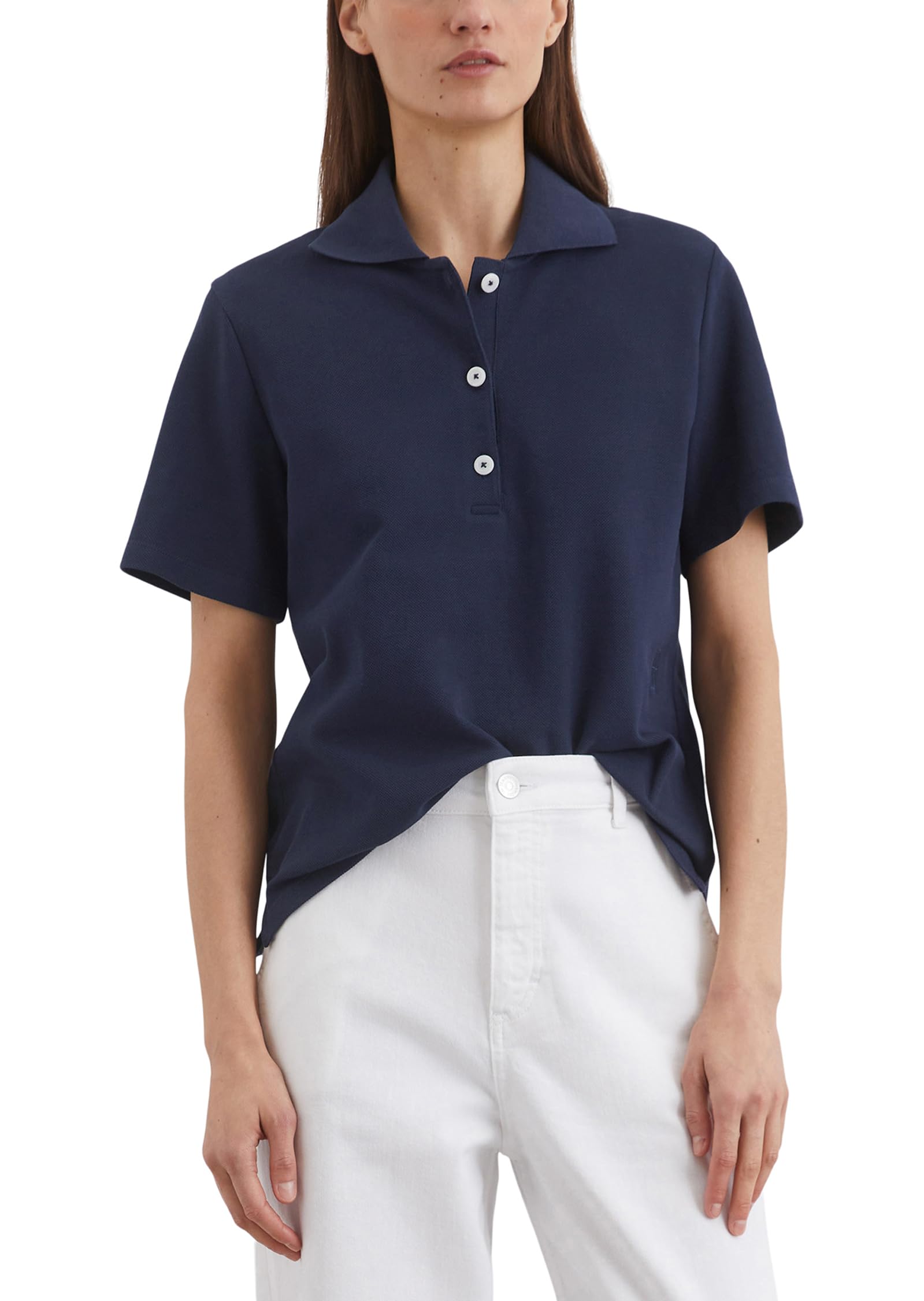 Polo de manga corta mujer algodón transpirable ropa casual verano 7
