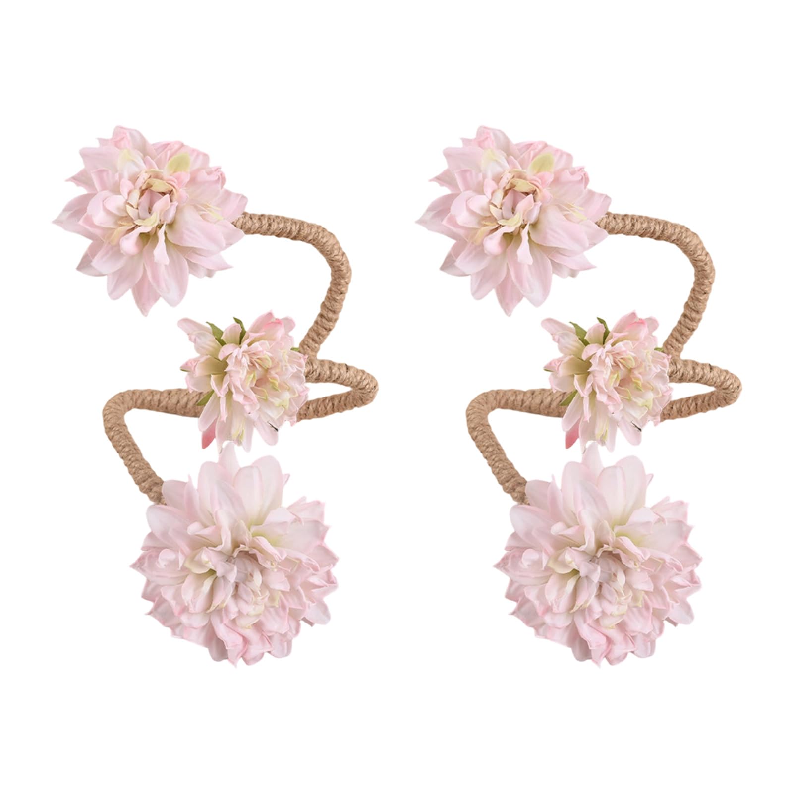 SHINLHUA Drape Tieback Holders Curtain Tiebacks Flower Curtain Buckles Rope Decorative Curtains Holdbacks for Home Decors Tiebacks