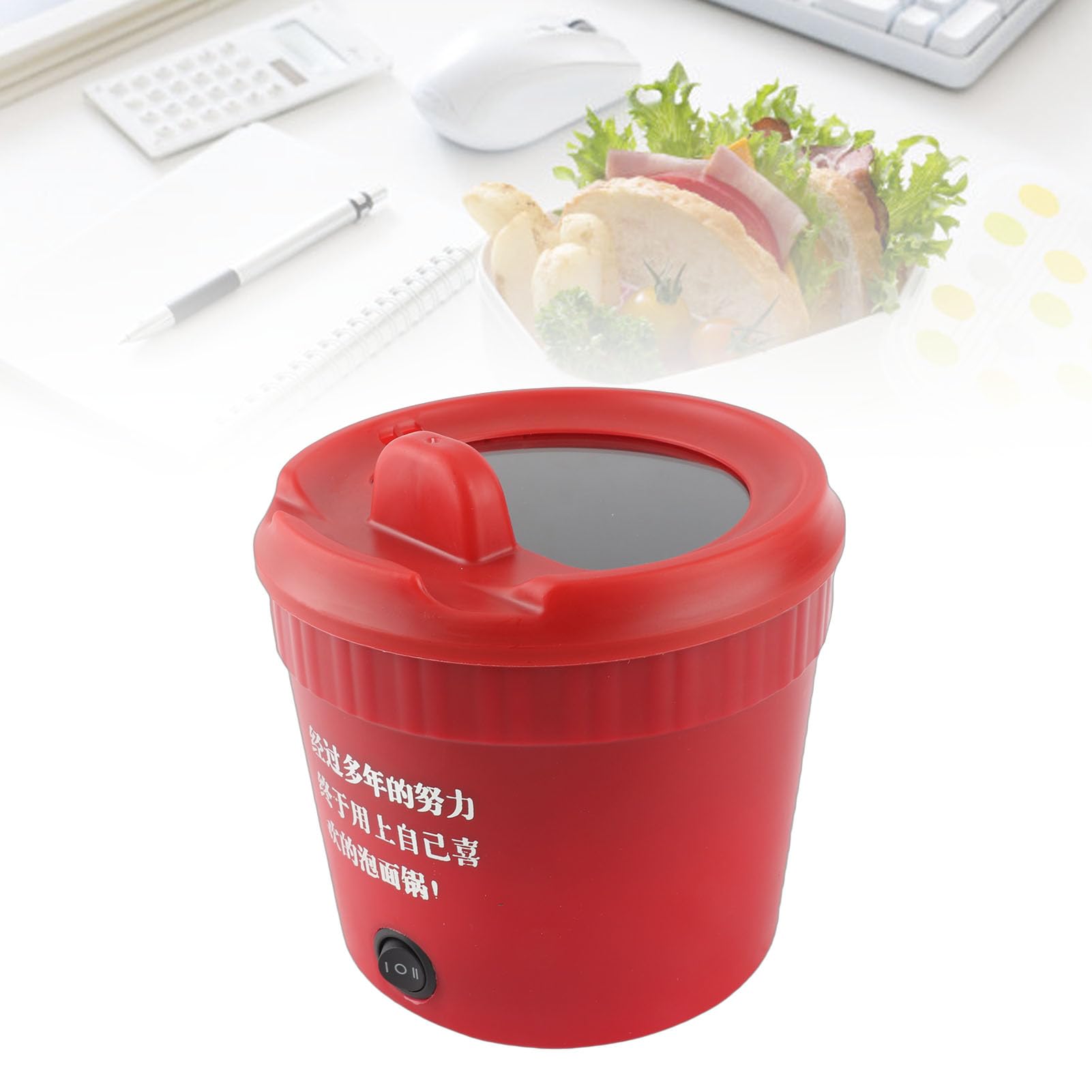 Olla Eléctrica Multifuncional, 1.2L, 450W, Portátil, Antiadherente, Cable Desmontable, ABS y Cristal Cerámico