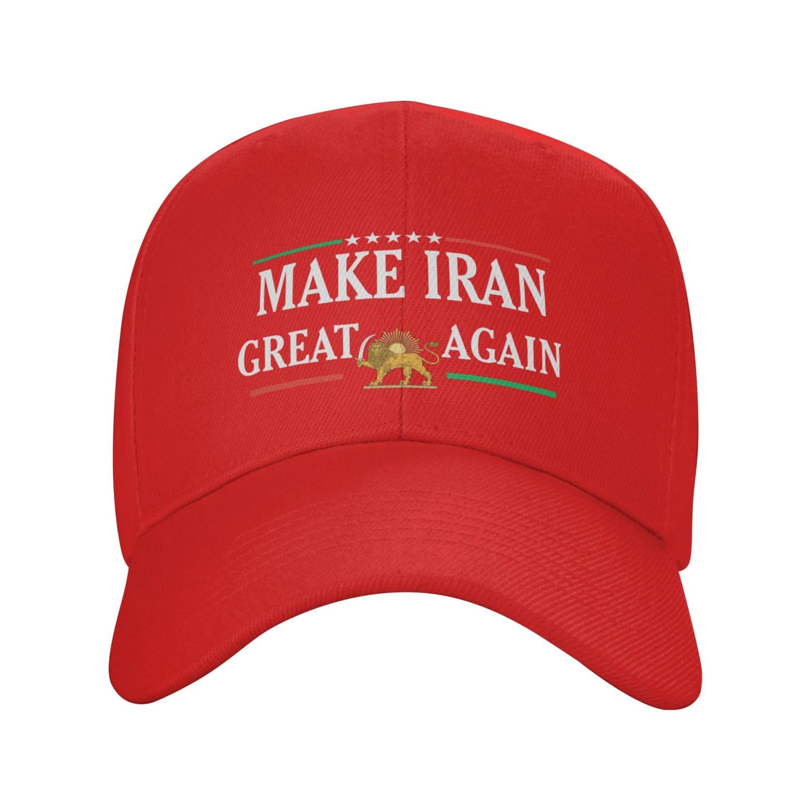 KWQDOZF Make Iran Great Again Hat Trucker Cap for Men Women Black