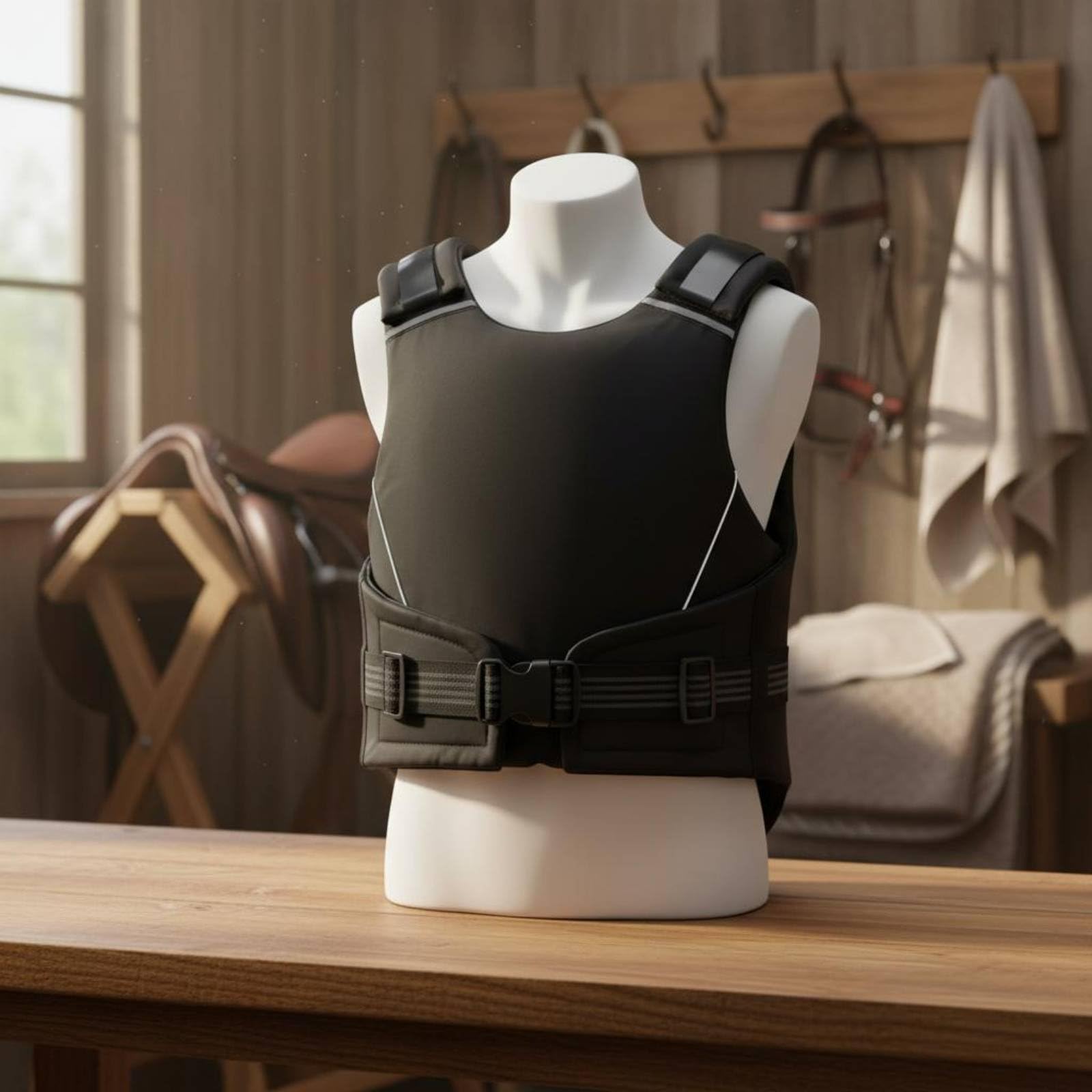 predolo Chaleco de para Equitación Ajustable Chaleco Protector Ecuestre Diseño Ergonómico Protección de Equitación para Competición, L