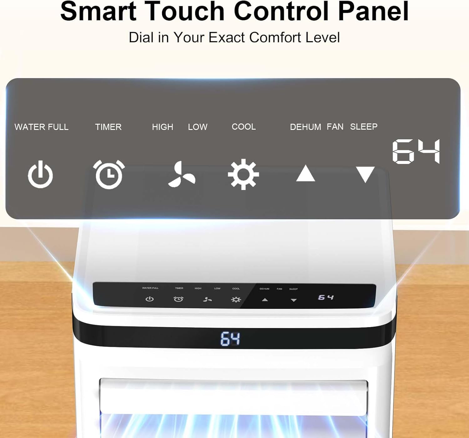 Electactic 8,000 BTU Portable Air Conditioner, Compact Personal AC with Remote, Adjustable Thermostat, Sleep Mode & 24H Timer, Easy Window Venting Kit for Bedroom, Dorm & Home Office