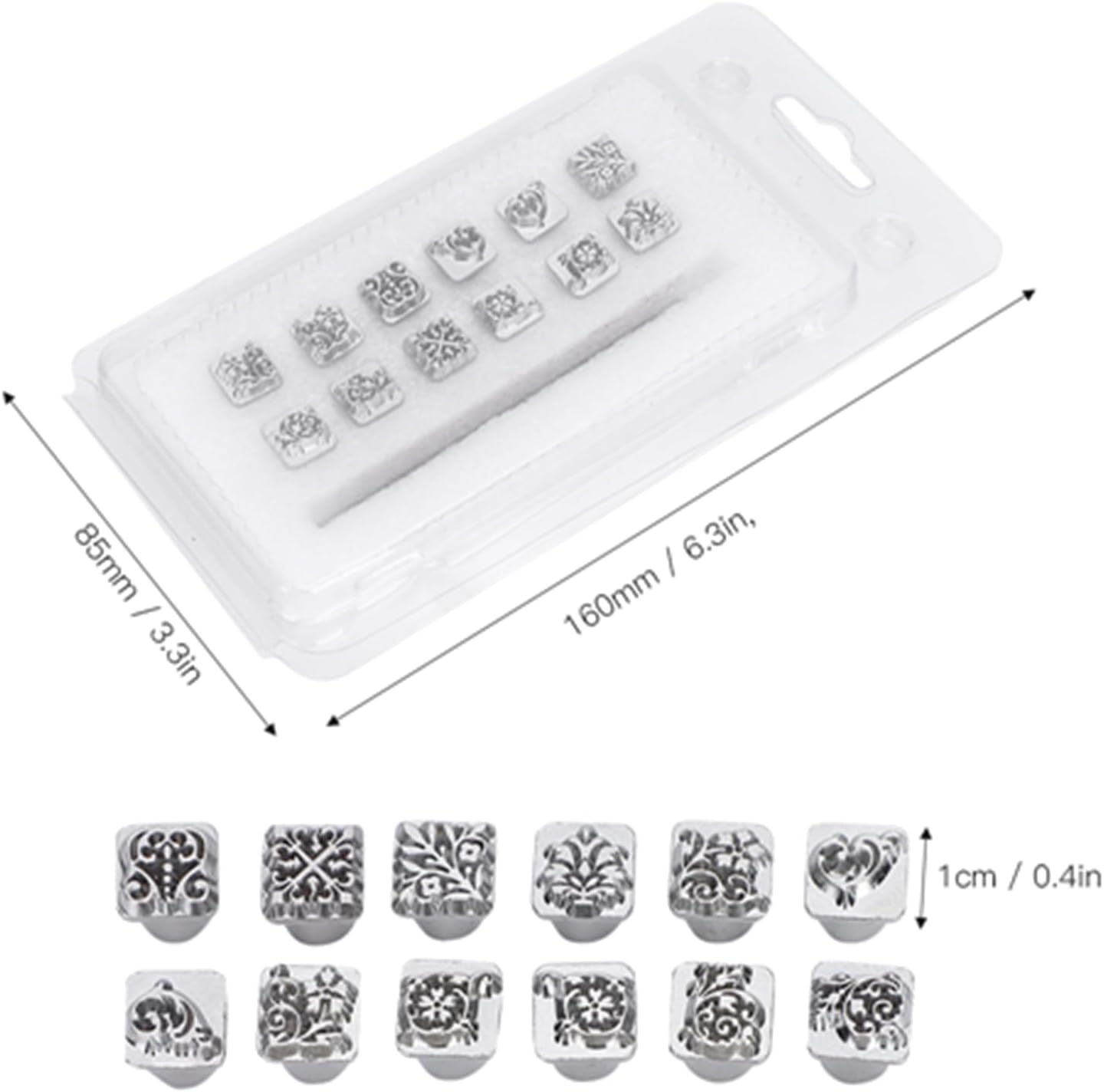 Tang 12Pcs Flower Design Leather Stamp Set - DIY Leather Craft Stamping Punch Tool