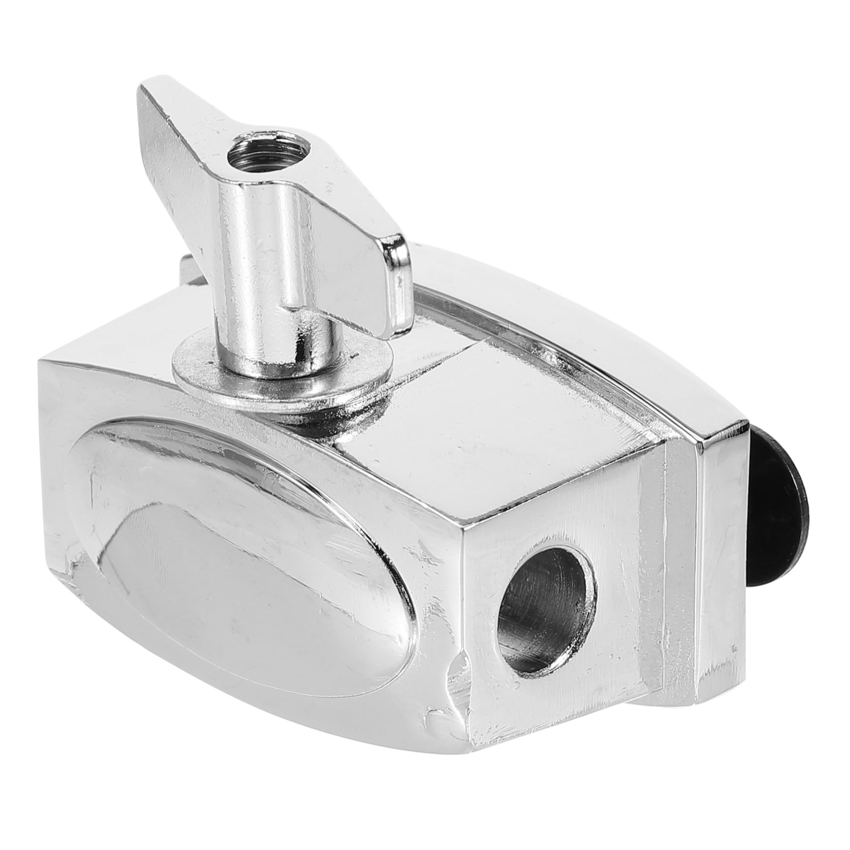 SHOWERORO Accessoire de Tom Tambour en Alliage Argenté, Support Réglable et Amovible pour Stabilité et Équilibre du Pied de Batterie