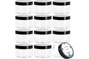 Qeirudu: 12 Pack Empty Sugar Scrubs Containers with Lids