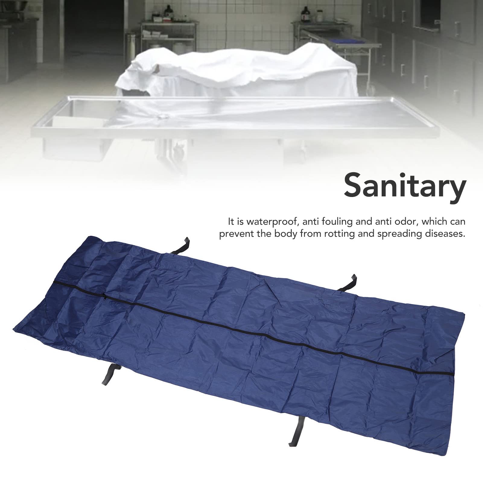 Jeffergarden Sac Mortuaire Étanche Portable pour Extérieur Deux Usages Stockage Transport 210x75 cm