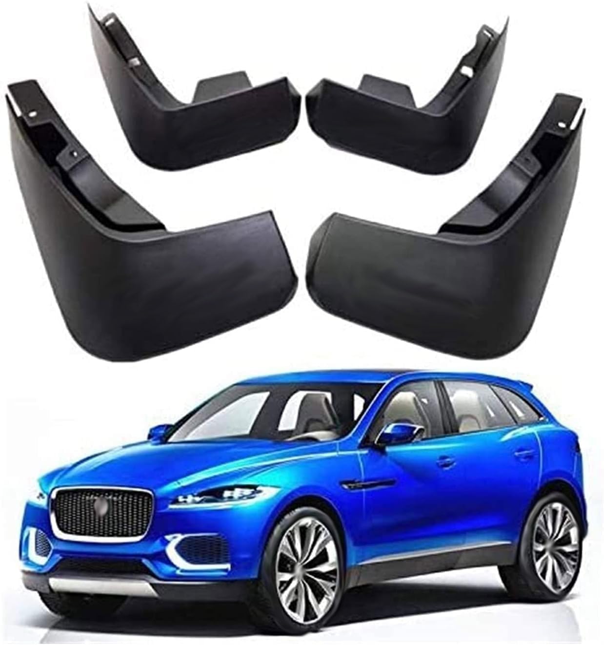 TANGTX Car Mud Flaps for Jaguar F-Pace 2016 2017 2018 2019 2020 2021, Fenders Splash Guard Tire Mudflaps Fender Mudflaps Splashproof Anti-collision Wheel Protective