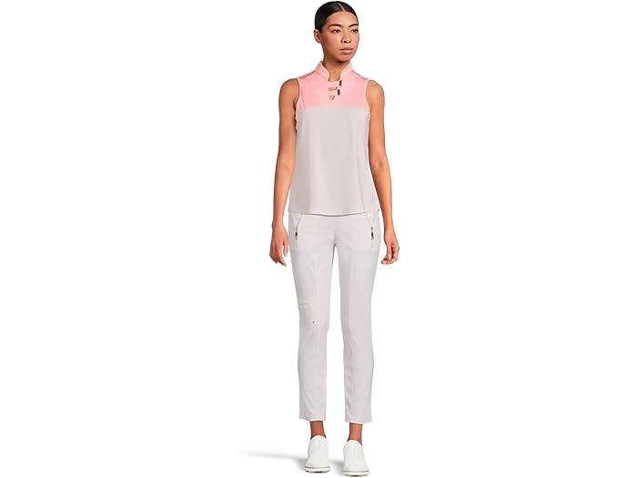 Dotted Up Print Sleeveless Polo - Image 3