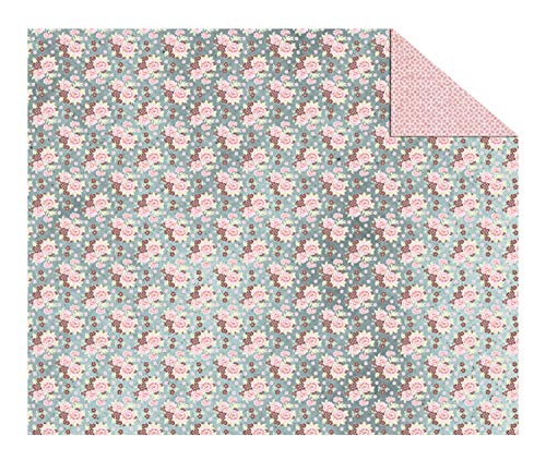 Ursus 11894601 - Fotokarton, Shabby Rose, DIN A4, 300 g/qm, 10 Blatt, beidseitig bedruckt, Vorder- und Rückseite in verschiedenen Motiven, aus Frischzellulose, Motiv 1, ideal für kreatives Basteln