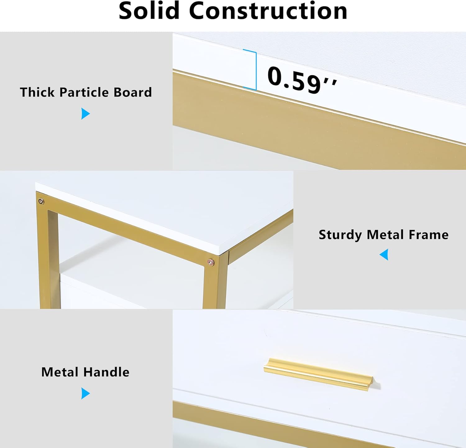 Tribesigns Gold Console Table, Modern Sofa Table with 2 Drawers and Open Storage Shelves, Entryway Hallway Table for Living Room, Entrance, Front Hall : Home & Kitchen