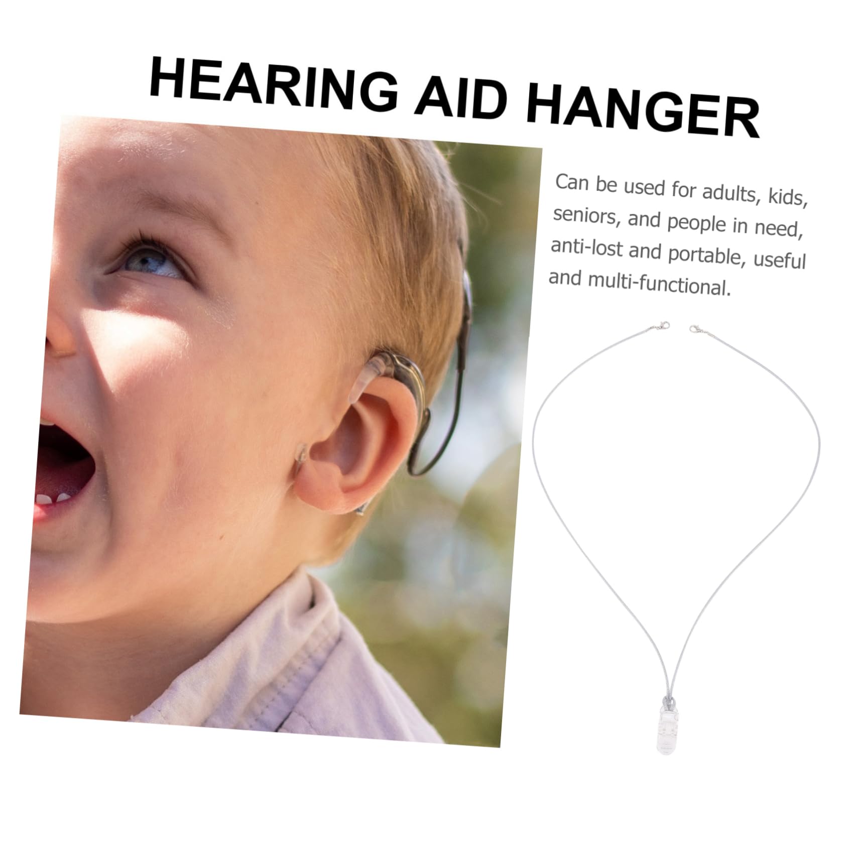 Healvian 12 Stk Anti-verlorenes Seil für Halter für Hörverstärker Hörgeräteclip gegen Verlust Trageband für Hörverstärker -Clip Gehörschutz Halterung Nylon