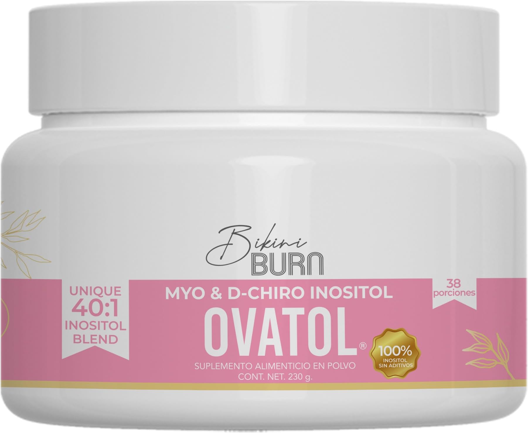 Ovatol (6g) Pure Powder Inositol | Myo-Inositol & D-Chiro-Inositol 40:1 Ratio | 6g per Serving | Powdered Supplement for Hormonal Support | 38 Servings | Ovaric and Hormone Support |