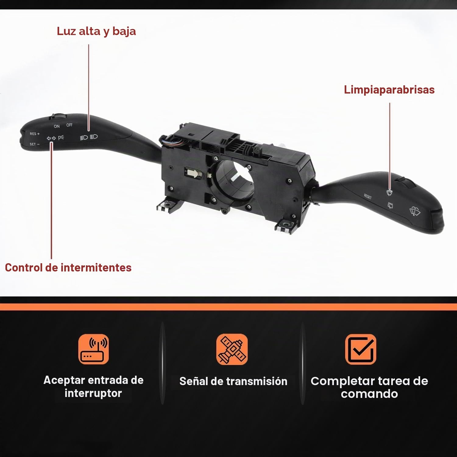 Interruptor Columna de Dirección palanca intermitente mando limpiaparabrisas para Seat Ibiza Skoda Fabia VW Transport 6RD953503B 7H0953513C