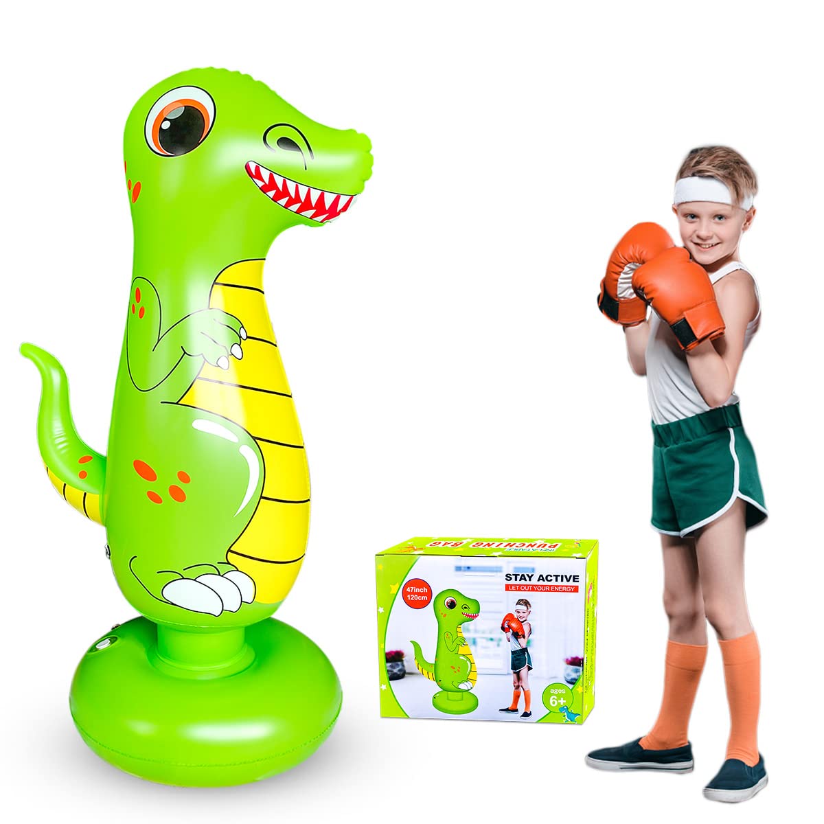 Inflatable Punching Bag for Kids - Boxing Bag for Karate Practice & Stress Relief