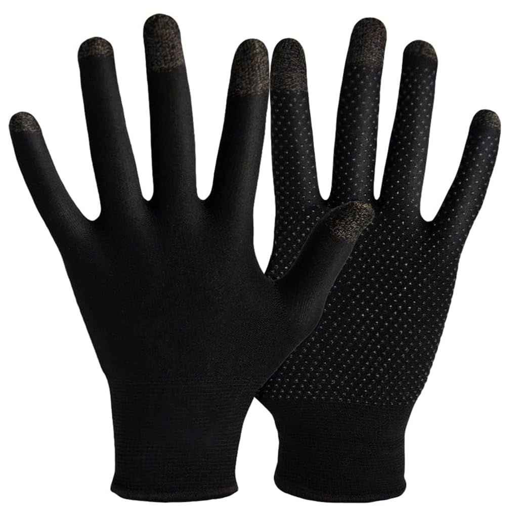 TMG Touchscreen Gloves for Mobile Phone/iPad Tablet, Anti Sweat Gaming Gloves for Sweaty Hands, Thin Anti Slip PUBG Gamer Gloves, Breathable Seamless Full Finger Game Gloves-picture-32