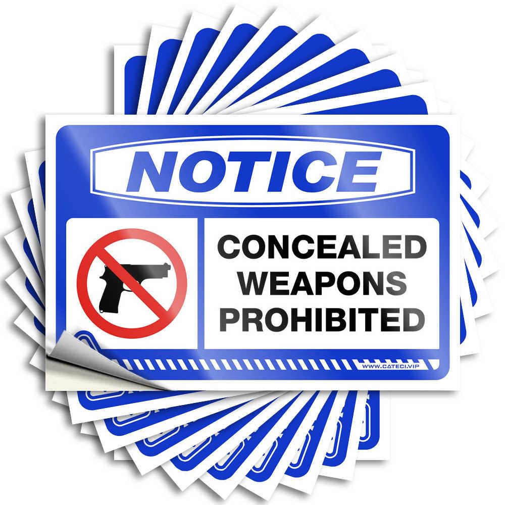 Fzfn Colour Tattoos Farmhouse Porch Decor Peel And Stick - Notice Concealed Weapons Prohibited Tumbler Cool Waterproof Vinyl For Mold(6X9cm)
