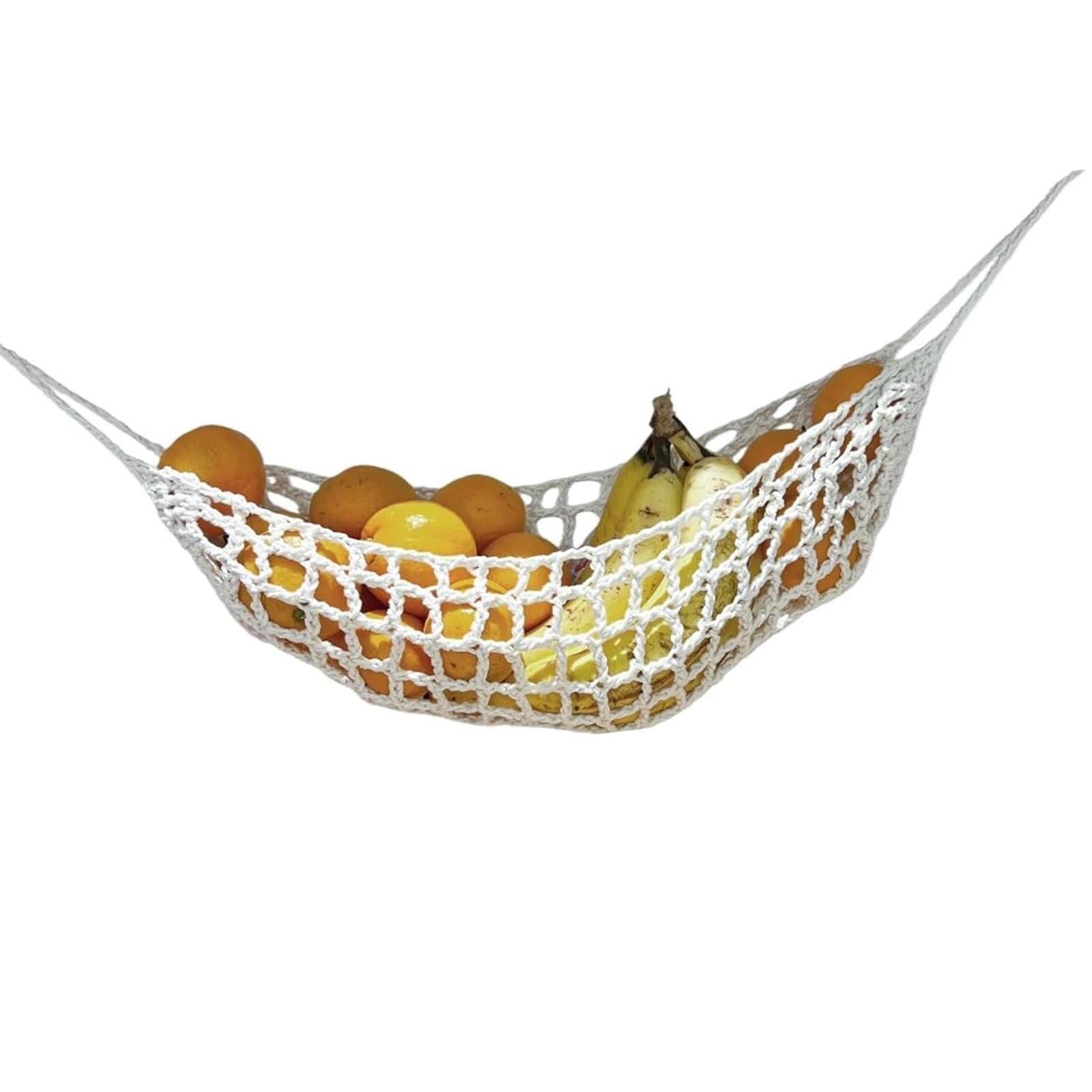 Hanging Fruit Vegetable Basket with Hook for Kitchen Storage and Organization Macrames Under Cabinets Hammock Multipurpose Storage Bag