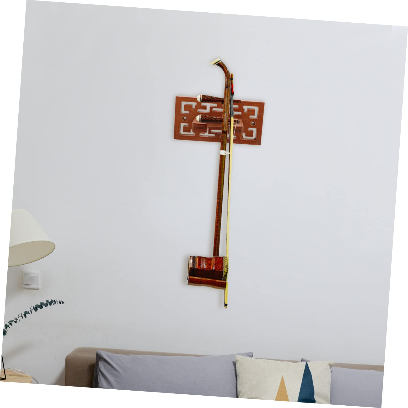 CORHAD 1Set Wooden Instrument Wall Hook Wall Mounted Holder for Ukulele Erhu Flute Classic Space Saving Hanger for Music Lovers Present for Musicians