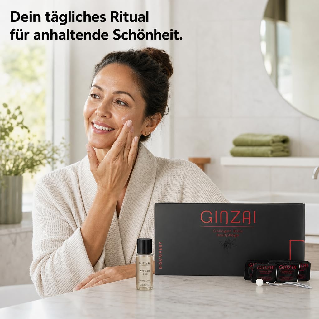 Collagen Balls - 8 Kollagen Pflegeperlen mit Ginseng, Hyaluronsäure für Anti-Aging & Gesichtspflege, Feuchtigkeitsspendend, Koreanische Kosmetik