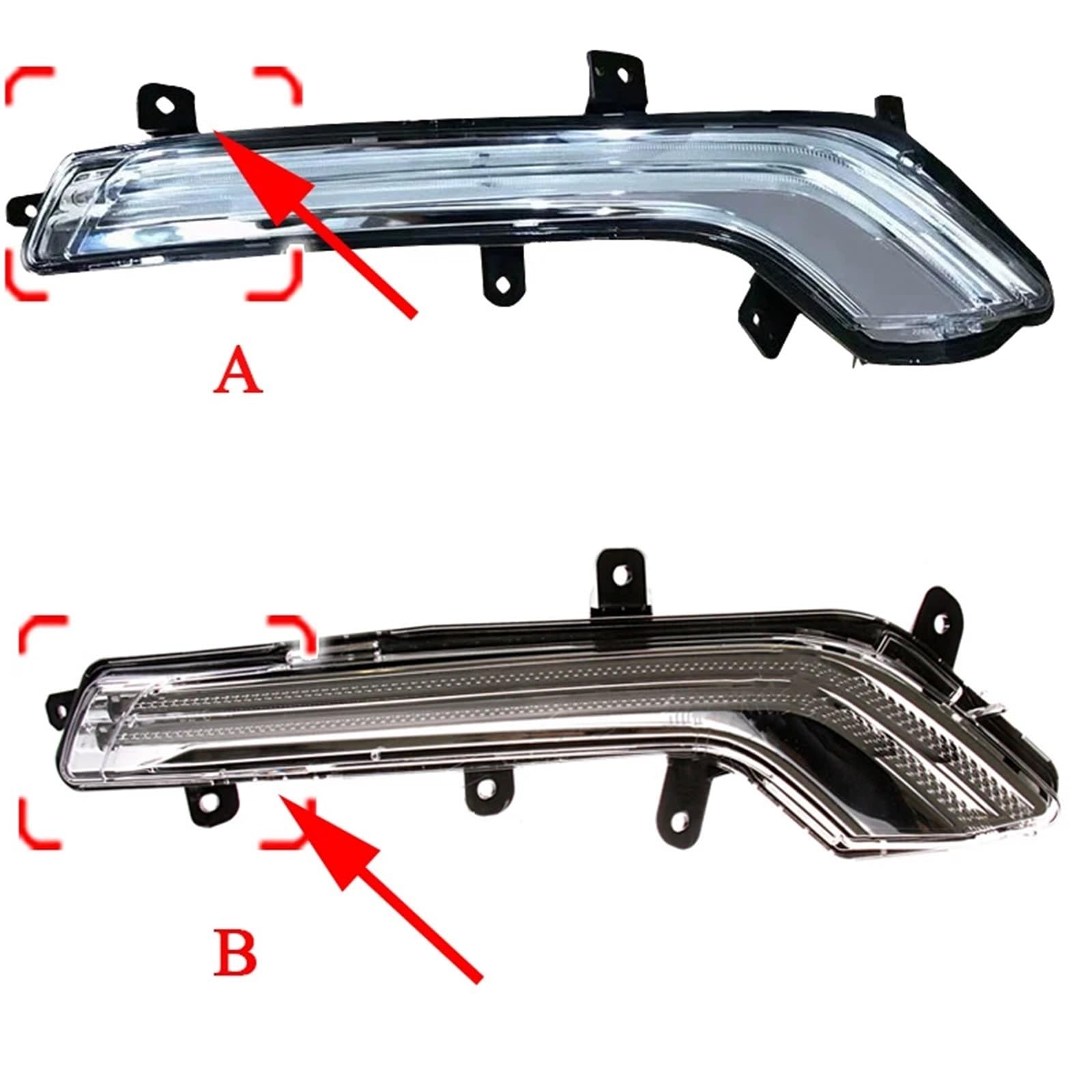 Faro para Peugeot 508 2015 2016 9809087680 9809087780 Luz LED De Conducción Diurna Lámpara Antiniebla Luz Señal De Giro DRL Accesorios para Coche Faros(B Only Right)