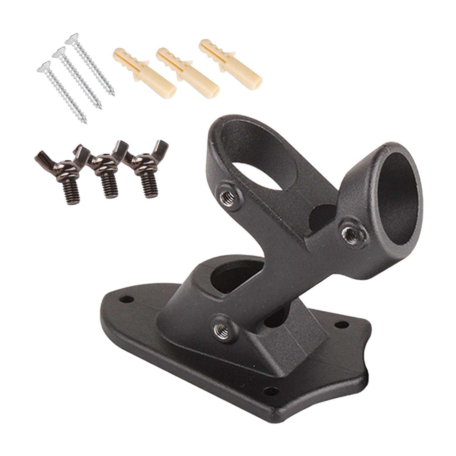 Pole Display Bracket Aluminum Garden Wall Mount Base Black-Home & Garden - Yard, Garden & Outdoor Living - Garden D?©cor - Poles & Parts-picture-10