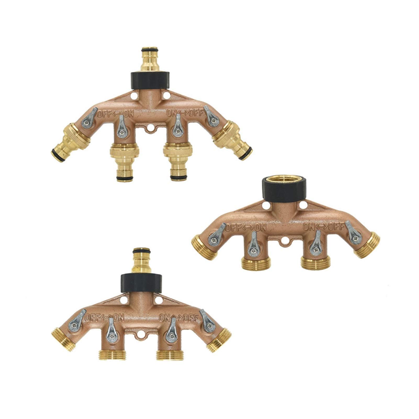 Raccordi per Tubi di irrigazione, Raccordi for irrigazione a Goccia Connettore rapido for Rubinetto da Giardino a Quattro Vie filettato 3/4 Pollici