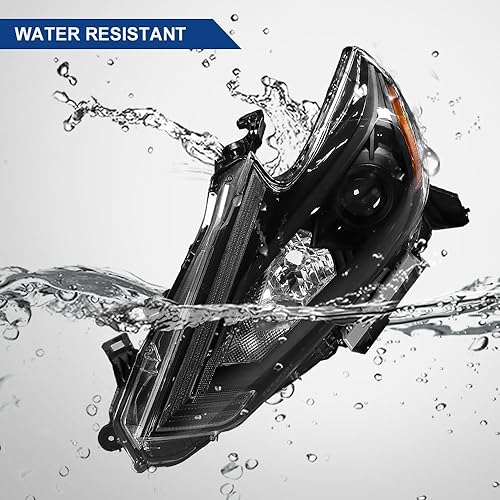 Miniatura 2 de BoardRoad Conjunto de faros delanteros compatible con Nissan Altima 2016 2017 2018 faros halógenos de repuesto, carcasa negra, lente transparente,