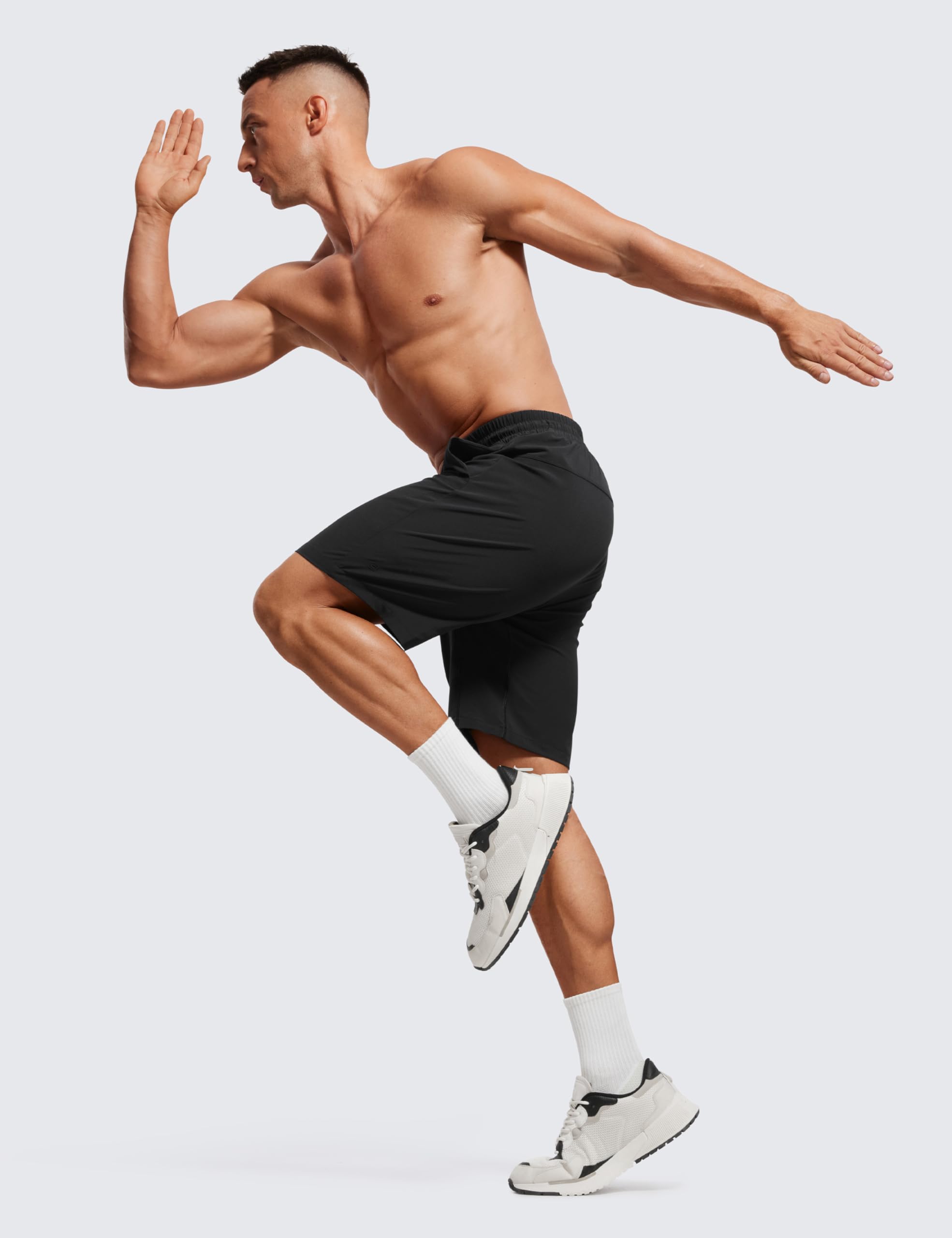 CRZ YOGA Pantalones Cortos de Running para Hombre con Forro - 13cm/18cm
