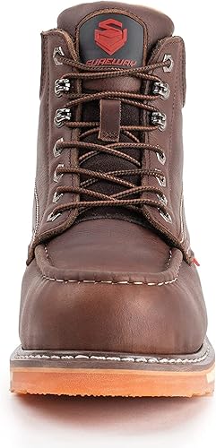 Miniatura 2 de SUREWAY 6 Mens Heavy Duty SteelCompositeSoft Toe Work Boots for Men,Goodyear Welt,Extremely Comfortable Durable Proved,Superior OilSlip