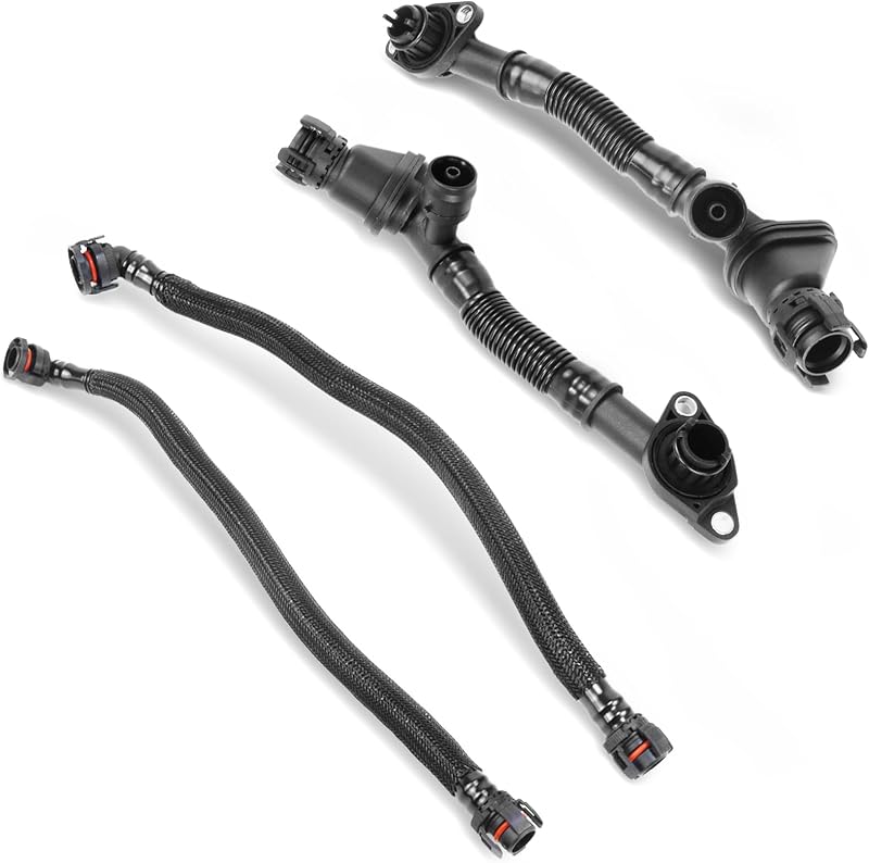 Kit de mangueiras de ventilação do cárter Bomunik 11157575640 para BMW N63A 4.4L – Conjunto com 4 peças