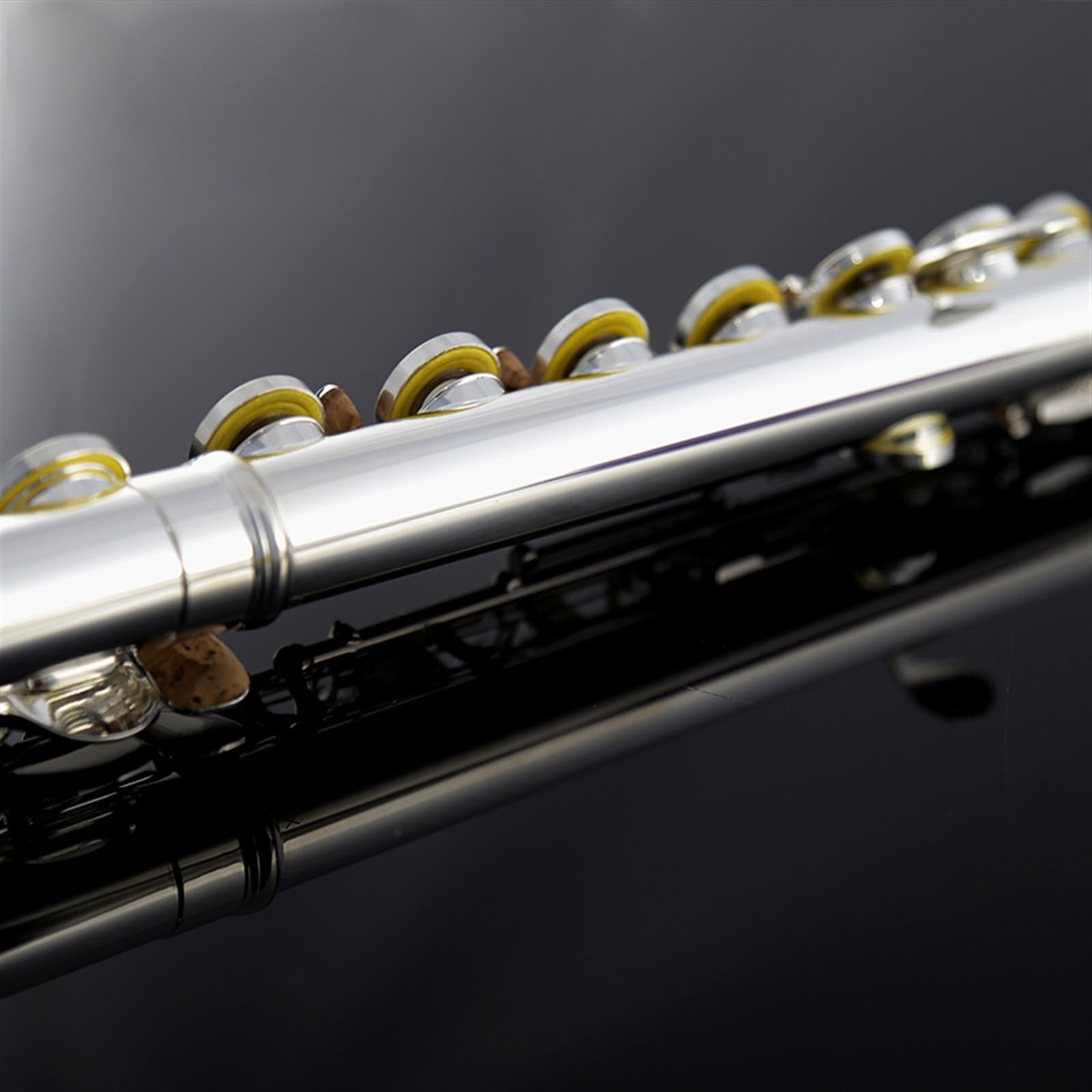 Set di flauti, Flauto in Do, 17 Fori Chiusi, Placcato Argento, Strumento Professionale per Suonare Il Flauto.,